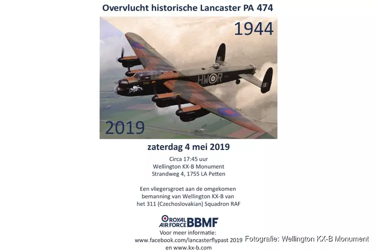 Overvlucht historische Lancaster PA 474