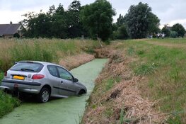 Auto in sloot Zijdewind
