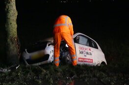 Auto tegen boom in Waarland