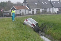 Auto van de weg in &#39;t Zand