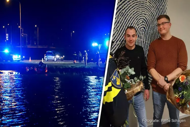 Politie prijst mannen voor heldhaftige reddingsactie na ongeluk in Schagen