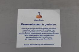 Rabobank sluit pinautomaat in Schagen na &#39;golf aan gewelddadige plofkraken&#39;