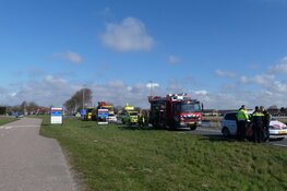 Tank van vrachtwagen lek op N9