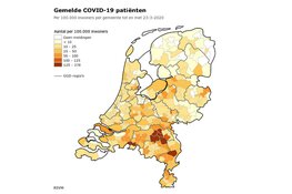 RIVM: 34 patiënten overleden,  545 nieuwe patiënten, in totaal 4749 positief geteste personen