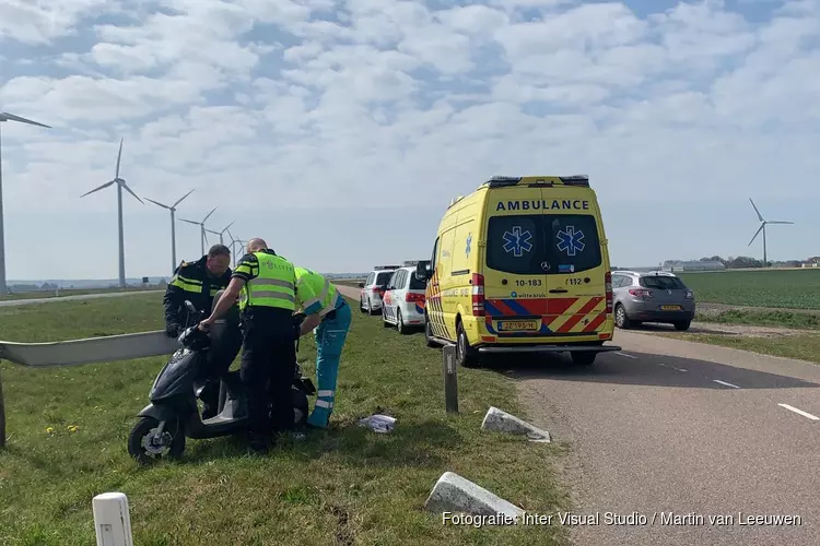 Bromfietser gewond in Burgerbrug