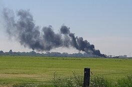 Tractor in brand in Schagen