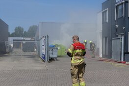 Containerbrandje witte paal Schagen