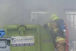 Containerbrandje witte paal Schagen