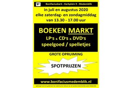 Elke zaterdag in juli en augustus boekenmarkt bij Bonifacius Medemblik