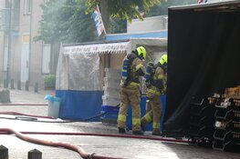 Brand in viskraam op markt in Schagen