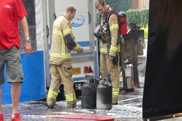 Brand in viskraam op markt in Schagen