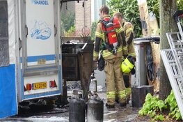 Brand in viskraam op markt in Schagen
