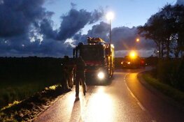 Zoekactie door brandweer in de sloot