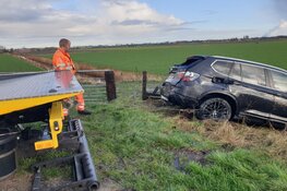 Auto te water in Warmenhuizen, gladheid vermoedelijke oorzaak