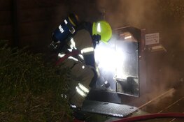 Containerbrandje in Bachstraat snel onder controle