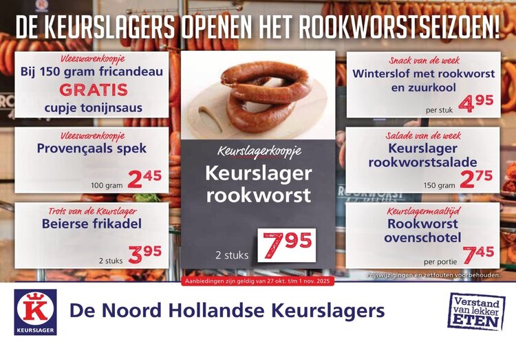 Weekaanbieding bij Keurslager Arie Klaver