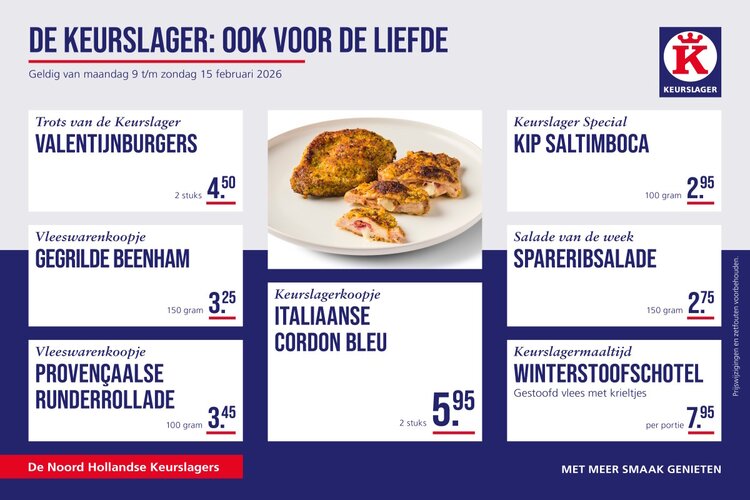 Weekaanbieding bij Keurslager Arie Klaver