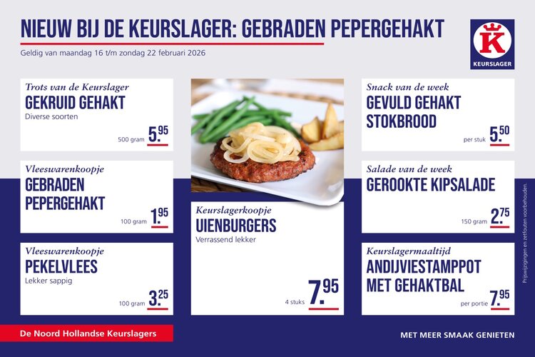 Weekaanbieding bij Keurslager Arie Klaver