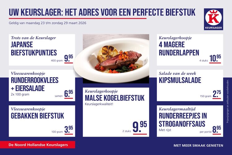 Weekaanbieding bij Keurslager Arie Klaver