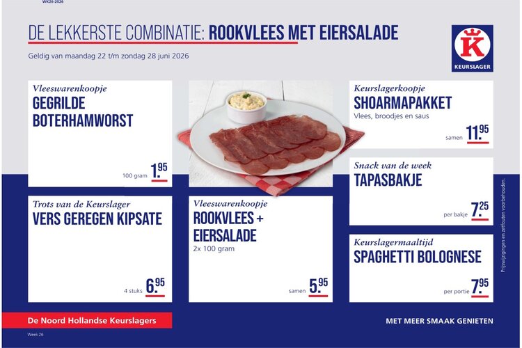 Weekaanbieding bij Keurslager Arie Klaver