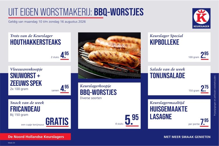 Weekaanbieding bij Keurslager Arie Klaver