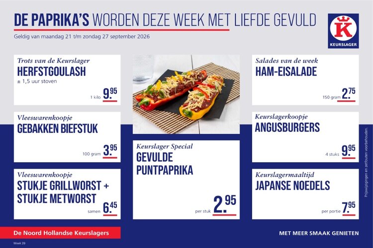 Weekaanbieding bij Keurslager Arie Klaver