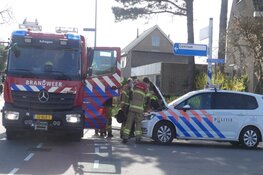 Kortsluiting in politieauto, brand voorkomen