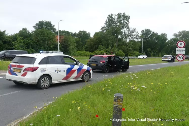Kop-staart botsing op N245 bij Schagen