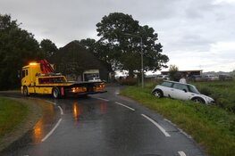 Auto te water in Haringhuizen