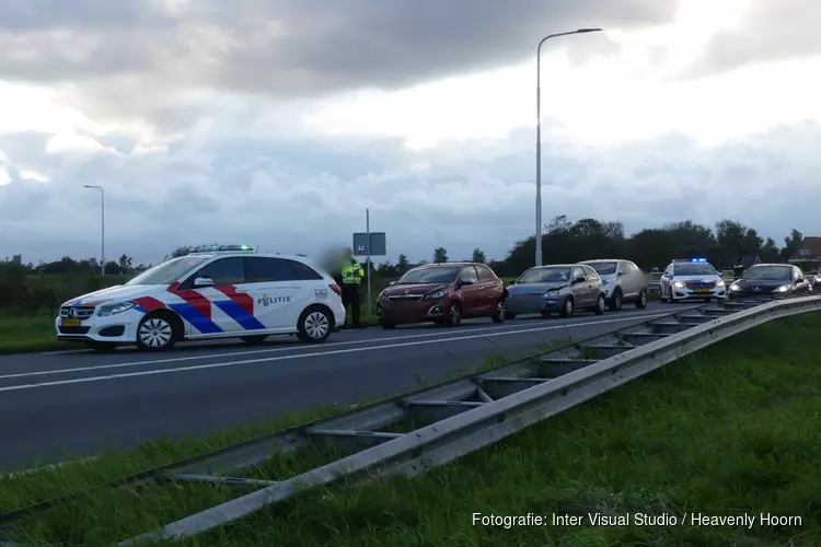 Twee auto&#39;s betrokken geraakt bij kop-staartbotsing in Schagerbrug
