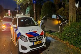 Tesla in voortuin van woning in Schagen