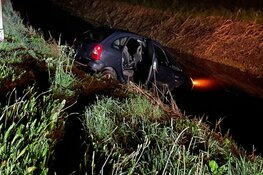 Auto te water in Warmenhuizen