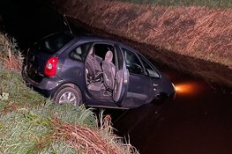 Auto te water in Warmenhuizen