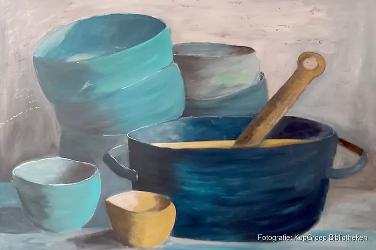 Kunstexpositie Elles Emans in bibliotheek Schagen