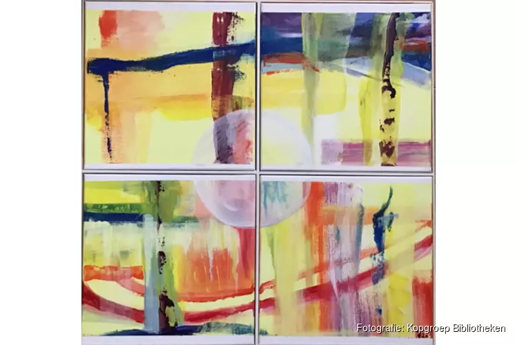 Kunstexpositie in bibliotheek van Schagen