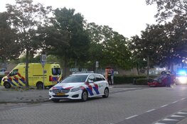 Brommobiel over de kop in Schagen