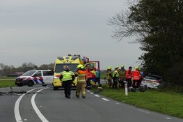 Ernstig ongeval tussen auto en vrachtwagen op N248, vrouw ernstig gewond