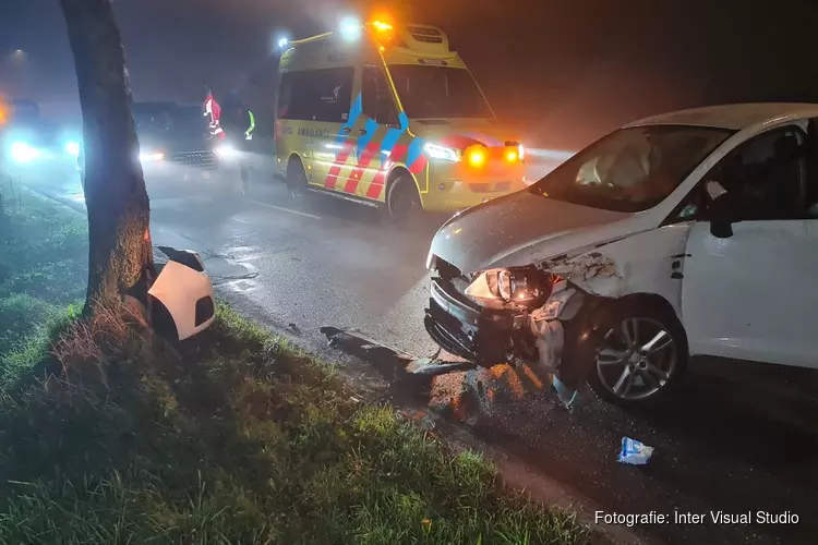Auto vliegt uit de bocht in Waarland