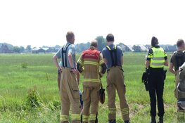 Fietsster te water in Schagen