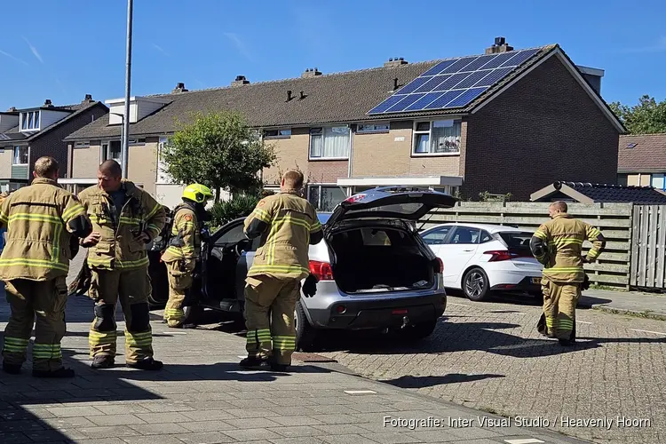 Auto bijna in brand in Schagen