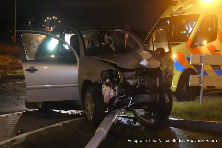 Grote ravage op N241 na eenzijdig ongeluk