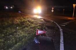 Grote ravage op N241 na eenzijdig ongeluk