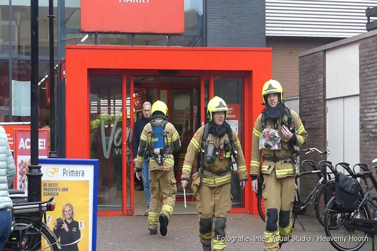 Brandmelding bij supermarkt in Schagen