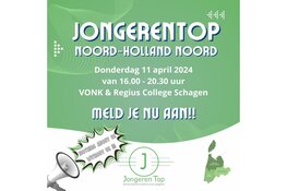JongerenTop Noord-Holland Noord op 11 april in Schagen
