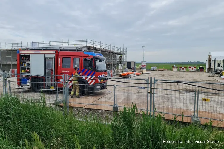 Brand op bouwplaats Sint Maartensbrug