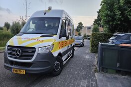 Zwaan in problemen in slootje in Schagen