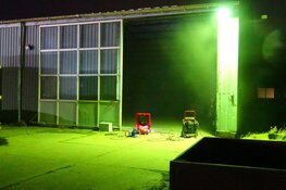 Brand in loods in 't Zand