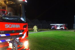 Brand in loods in 't Zand