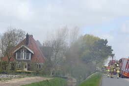 Brand in schoorsteen en dakkapel in Burgerbrug