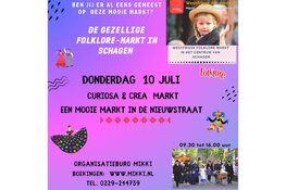Komende donderdag Crea & Snuffelmarkt in centrum Schagen